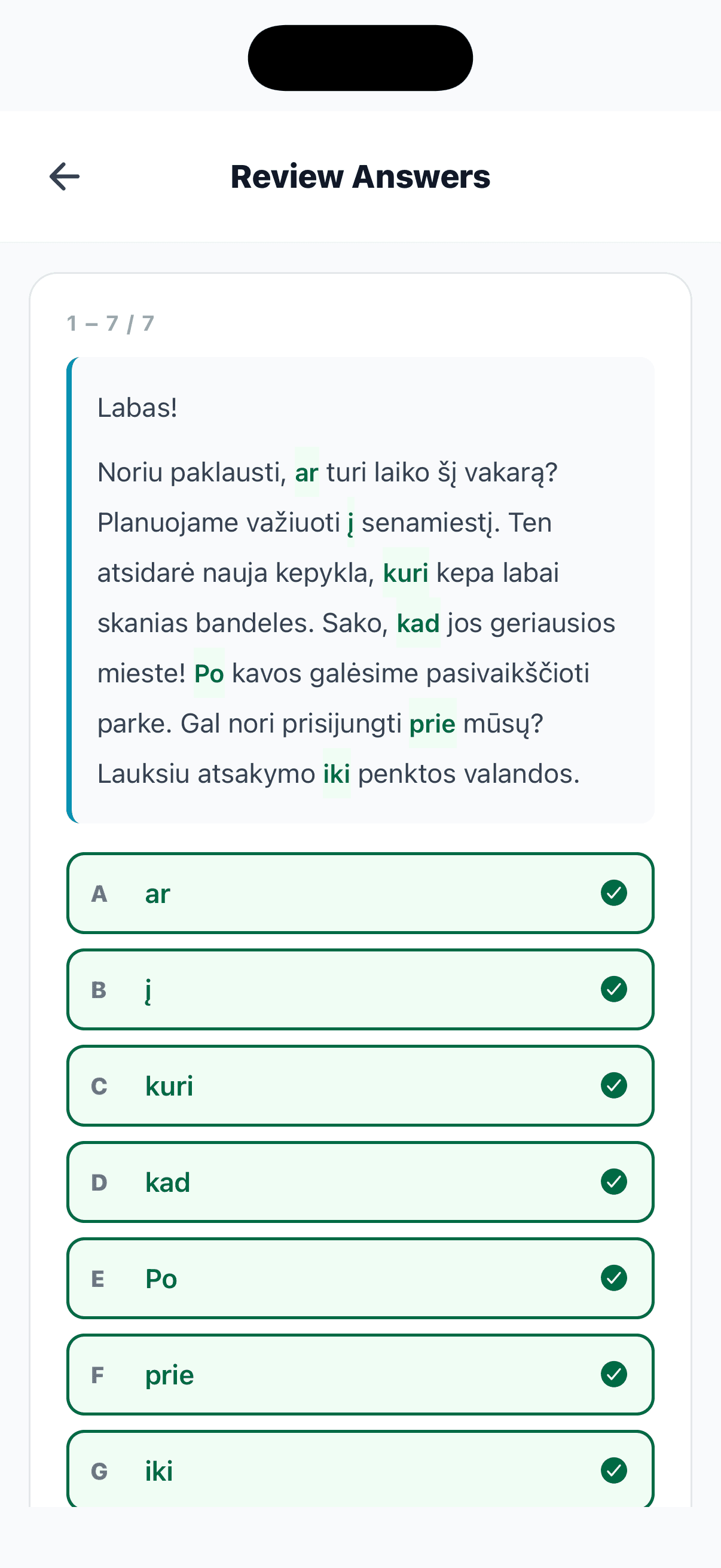Check answers